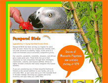 Tablet Screenshot of pamperedbirds.com